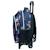 Sac à dos trolley garçon motif t-rex en tissu Bleu marine/orange fluo 2 - vertbaudet enfant 