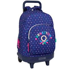 Sac à dos à roulettes benetton drop 45 cm trolley haut de gamme  - vertbaudet enfant
