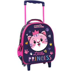 Sac à dos à roulettes maternelle chat little princess - trolley - compact - little princess  - vertbaudet enfant