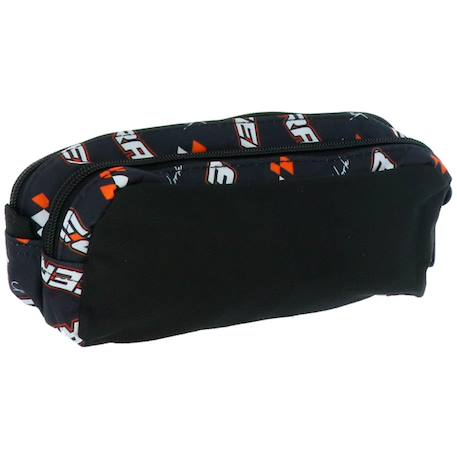 Trousse garçon double compartiment textile imprimée voiture de course Bleu marine 4 - vertbaudet enfant 