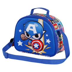 Sac gouter captain america punch 3d 25 cm - sac déjeuner  - vertbaudet enfant
