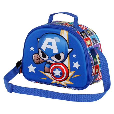 Garçon-Accessoires-Cartable, trousse-Sac gouter captain america punch 3d 25 cm - sac déjeuner