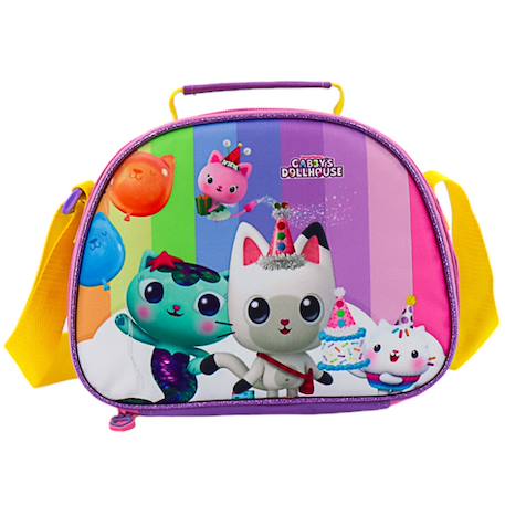 Sac goûter gabby et la maison magique 25 cm isotherme Multicolore 3 - vertbaudet enfant 