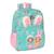 Sac à dos enfant fille en tissu imprimé cartoon oreilles de lapin na ! Na ! Na ! Surprise Bleu / vert / clair / bleu 1 - vertbaudet enfant 