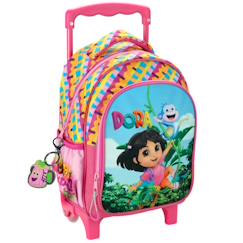 Sac à dos à roulettes enfant - dora lexploratrice - maternelle  - vertbaudet enfant