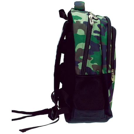 Sac à dos camouflage armée 45 cm à 2 compartiments zippés Vert foncé 2 - vertbaudet enfant 