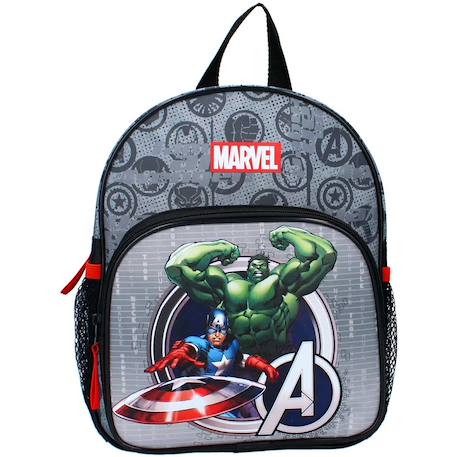 Sac à dos scolaire imprimé avengers en tissu synthétique Gris / gris / clair / gris 4 - vertbaudet enfant 