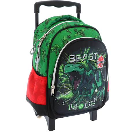 Trolley scolaire bakugan à pvc laminé et poignée télescopique Bleu / vert / clair 3 - vertbaudet enfant 
