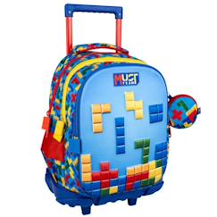 Trolley sac à dos à roulettes must team 3 compartiments 45 cm  - vertbaudet enfant