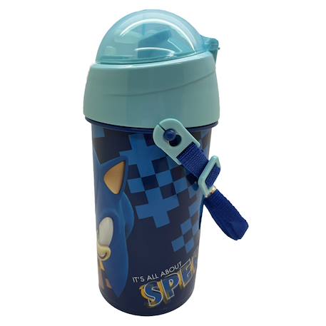 Gourde de sport 500 ml sonic the hedgehog en pvc à sangle Bleu 4 - vertbaudet enfant 