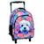 Sac à dos à roulettes fille - chien love - trolley maternelle compact Multicolore 1 - vertbaudet enfant 