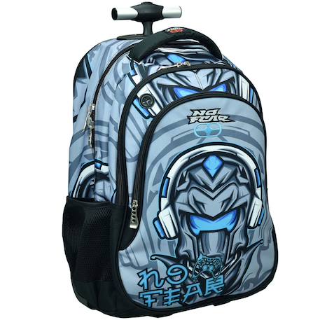 Sac à dos à roulettes garçon imprimé robot no fear 48 cm  - vertbaudet enfant