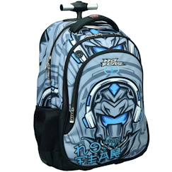 Sac à dos à roulettes imprimé robot no fear 48 cm  - vertbaudet enfant