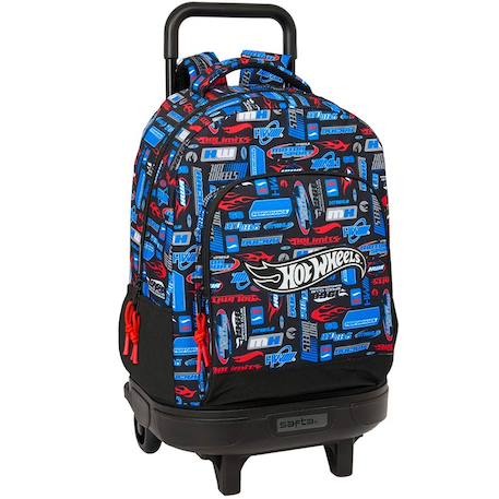 Garçon-Accessoires-Cartable, trousse-Sac à dos à roulettes hot wheels 45 cm trolley haut de gamme