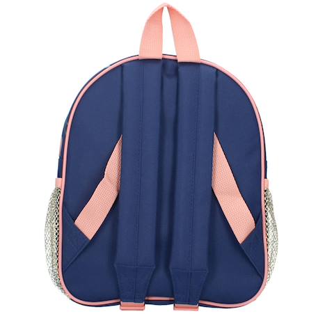 Sac à dos maternelle fille imprimé elsa et anna la reine des neiges Bleu marine/orange fluo 2 - vertbaudet enfant 