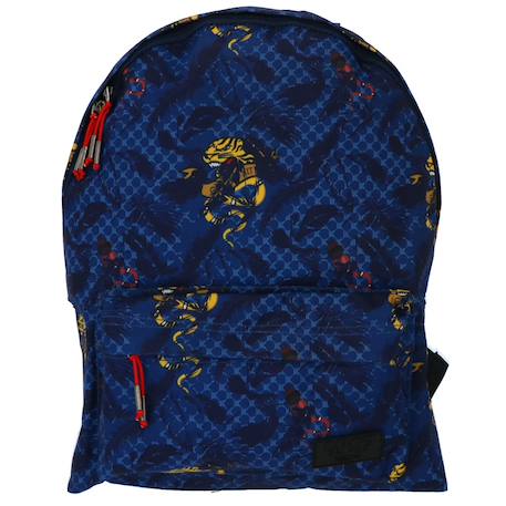 Sac à dos scolaire garçon textile motif tigre renforcé Bleu / bleu / bleu 2 - vertbaudet enfant 