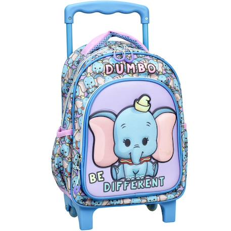 Sac à dos à roulettes maternelle fille - motif dumbo - be different Multicolore 1 - vertbaudet enfant 