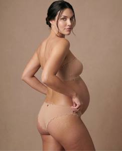 Vêtements de grossesse-Lingerie-Culotte, shorty-Tanga taille basse de maternité skin