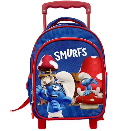 Sac à dos trolley maternelle 30 cm schtroumpfs village – smurfs Bleu / rouge 2 - vertbaudet enfant 
