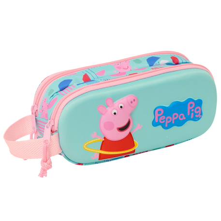 Garçon-Accessoires-Cartable, trousse-Trousse à crayons rembourrée 3d néoprène peppa pig