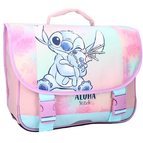 Fille-Accessoires-Sac besace scolaire stitch aloha 38 cm à 2 compartiments