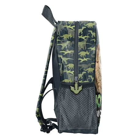 Sac à dos maternelle motif dinosaure tissu synthétique Noir / vert 2 - vertbaudet enfant 
