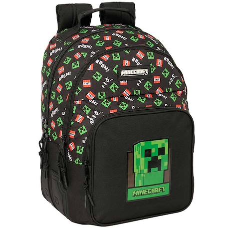 Sac à dos minecraft creeper 42 cm - 2 cpt Multicolore 1 - vertbaudet enfant 