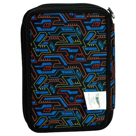Trousse double compartiment 20 cm tissu matelassé imprimé hot wheels Multicolore 2 - vertbaudet enfant 