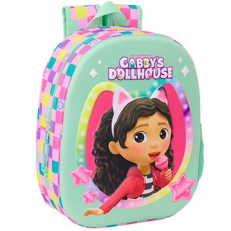 Sac à dos fille thermoformé 3d gabbys dollhouse Blanc / multicolore 1 - vertbaudet enfant 