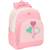 Sac à dos enfant fille 42 cm motifs cœur à fermeture zippée Rose/multicolore 1 - vertbaudet enfant 
