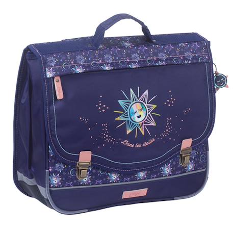 Ettavee- cartable scolaire 38 cm moon - fille - bleu nuit - 2 compartiments Bleu 1 - vertbaudet enfant 