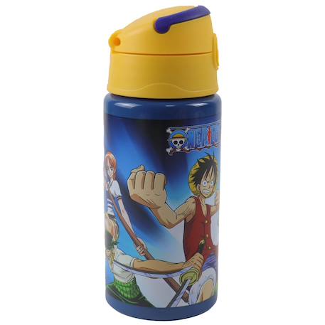 Gourde aluminium one piece 50 cl avec paille Noir / bleu / marine / bleu 4 - vertbaudet enfant 