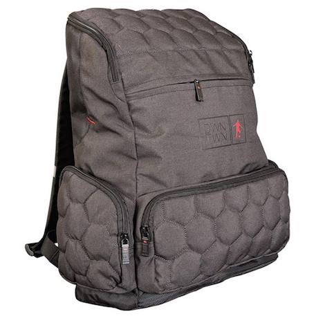 Sac à dos scolaire dwn twn polygone 43 cm rembourré zips multiples Noir 1 - vertbaudet enfant 