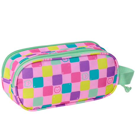 Trousse double 3d motif glace en tissu Vert menthe 2 - vertbaudet enfant 
