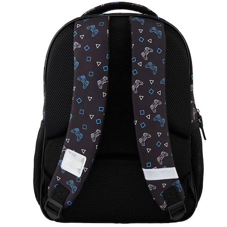 Sac à dos garçon polyester imprimé game on Noir / bleu / blanc 2 - vertbaudet enfant 