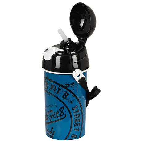Gourde isotherme cmp backfit8 stamp 500 ml à bandoulière Noir / bleu / marine / bleu 2 - vertbaudet enfant 