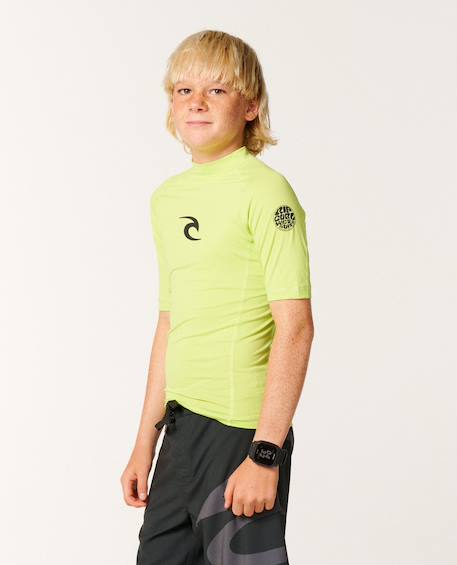 T-shirt anti-uv waves manches courtes garçon Lime 2 - vertbaudet enfant 