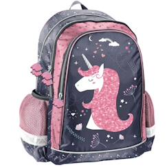Sac à dos scolaire licorne 2 compartiments 38 cm qualité premium  - vertbaudet enfant