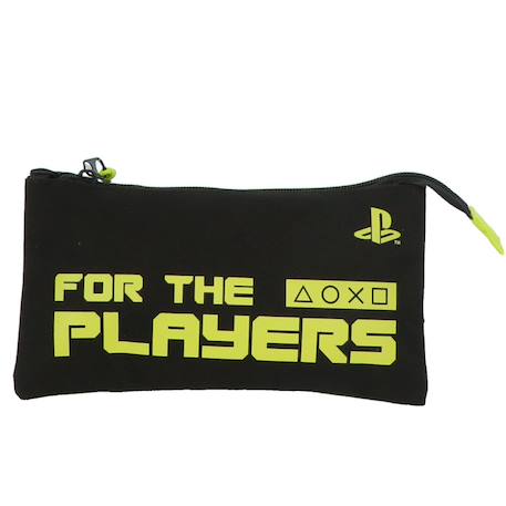 Trousse 3 compartiments playstation 'for the players' 22 cm Noir / vert 2 - vertbaudet enfant 