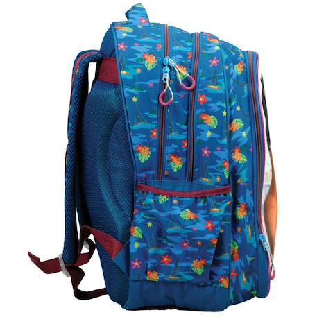 Sac à dos scolaire fille imprimé tropical disney vaiana 43 cm Bleu / multicolore 2 - vertbaudet enfant 
