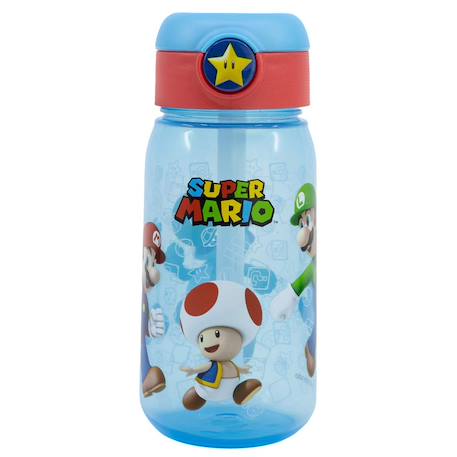 Gourde enfant à paille 510 ml super mario Bleu 1 - vertbaudet enfant 