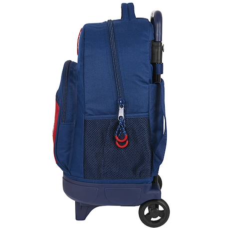 Sac à dos trolley university avec base rigide et 2 compartiments 45 cm Bleu / rouge 2 - vertbaudet enfant 