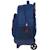 Sac à dos trolley university avec base rigide et 2 compartiments 45 cm Bleu / rouge 2 - vertbaudet enfant 