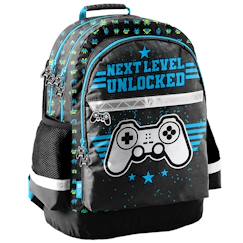 Sac à dos scolaire motif gaming matière synthétique brillante  - vertbaudet enfant