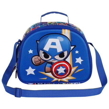 Sac gouter captain america punch 3d 25 cm - sac déjeuner Multicolore 3 - vertbaudet enfant 