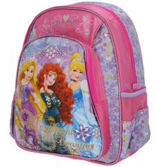 Sac à dos enfant polyester satiné imprimé disney princess 38 cm  - vertbaudet enfant