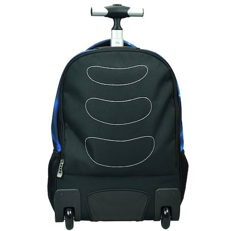 Sac à dos à roulettes no fear loup flash 48 cm - trolley scolaire Bleu / noir 4 - vertbaudet enfant 