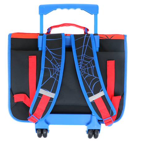 Cartable à roulettes garçon spiderman avec rabat pvc imprimé brillant Bleu / rouge / noir 2 - vertbaudet enfant 