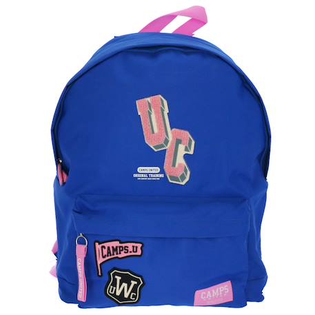 Sac à dos scolaire fille camps en tissu synthétique renforcé 42 cm Bleu / rose 2 - vertbaudet enfant 