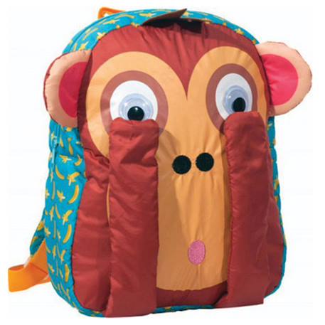Fille-Accessoires-Cartable, trousse-Sac à dos maternelle fille rembourré motif singe 3d